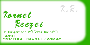 kornel reczei business card